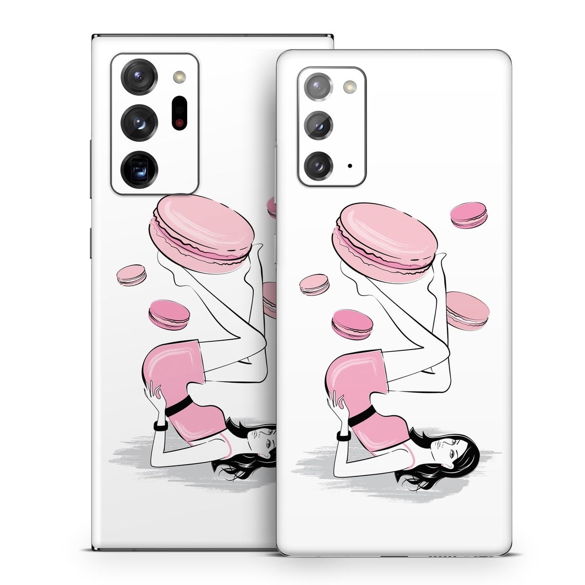 Samsung Galaxy Note 20 Series Skin design of Gesture, Pink, Cartoon, Happy, Art, Red, Font, Elbow, Magenta, Thumb, with white, black, pink, gray colors