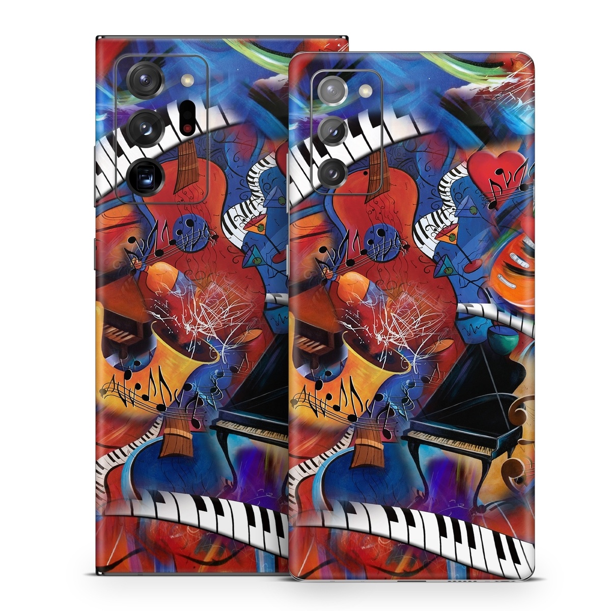 Samsung Galaxy Note 20 Series Skin design of Art, Graffiti, Mural, Modern art, Street art, Psychedelic art, Fictional character, Graphic design, Visual arts, Animated cartoon, with black, red, blue, gray, green colors