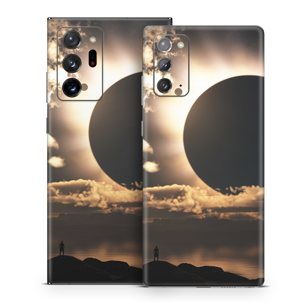 Samsung Galaxy Note 20 Series Skin design of Sky, Cloud, Daytime, Eclipse, Atmosphere, Cumulus, Sunlight, Sun, Astronomical object, Celestial event, with black, red, green, gray, pink, yellow colors
