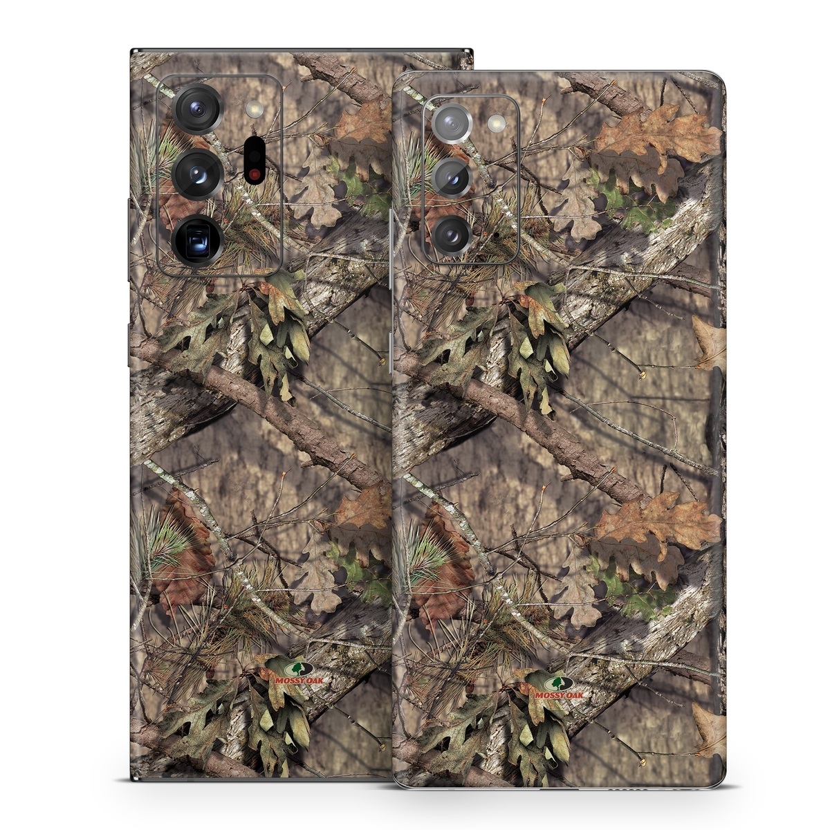 Samsung Galaxy Note 20 Series Skin design of shellbark hickory, Camouflage, Tree, Branch, Trunk, Plant, Leaf, Adaptation, Wood, Twig, with orange, green, red, black, gray colors