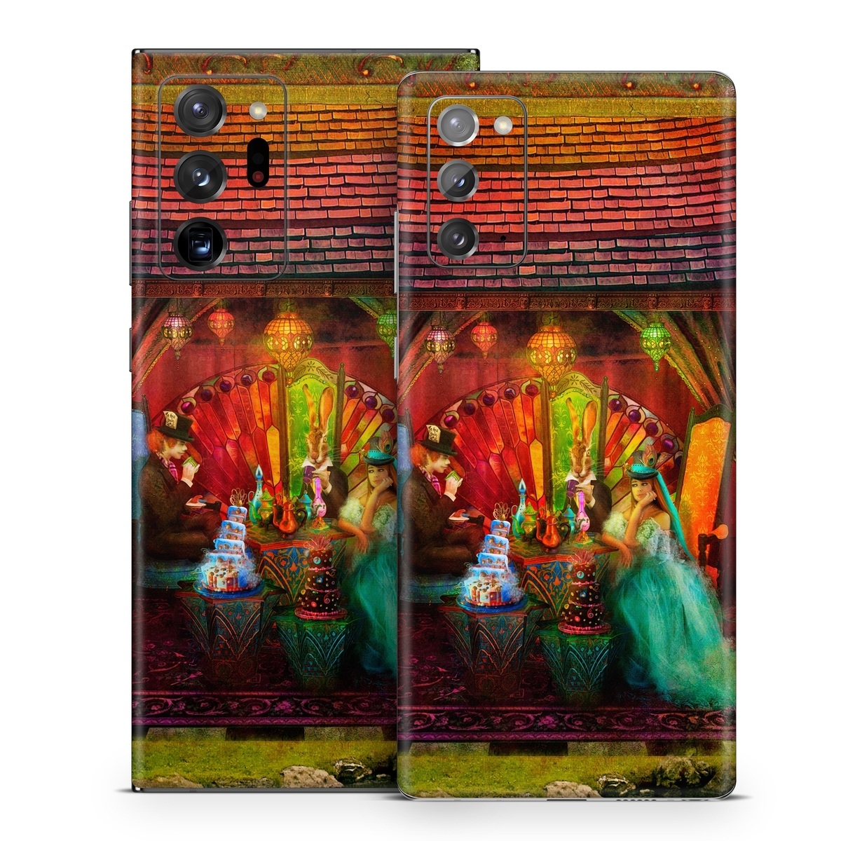 Samsung Galaxy Note 20 Series Skin design of Hindu temple, Temple, Art, Painting, Place of worship, Stage, Fictional character, with black, red, green, blue, gray colors