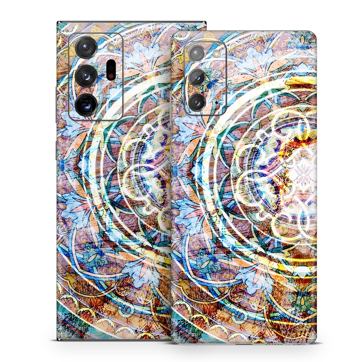 Samsung Galaxy Note 20 Series Skin design of Circle, Ceramic, Tableware, with yellow, red, orange, white, blue, green, gray colors