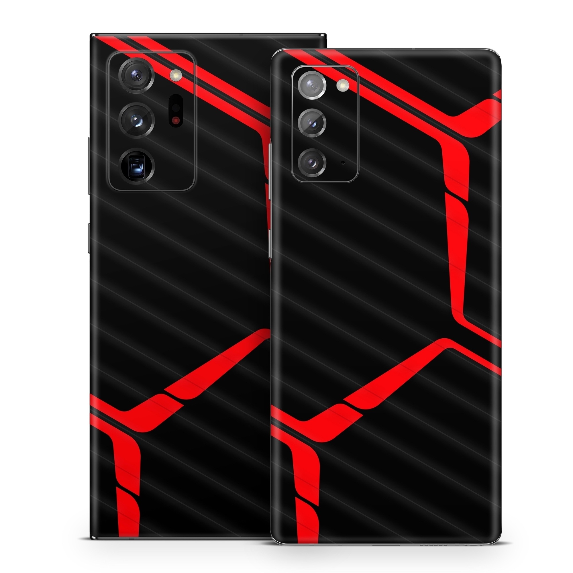 Samsung Galaxy Note 20 Series Skin design of Sleeve, Triangle, Font, Rectangle, Parallel, Magenta, Electric blue, Pattern, Symmetry, T-shirt, with black, red colors