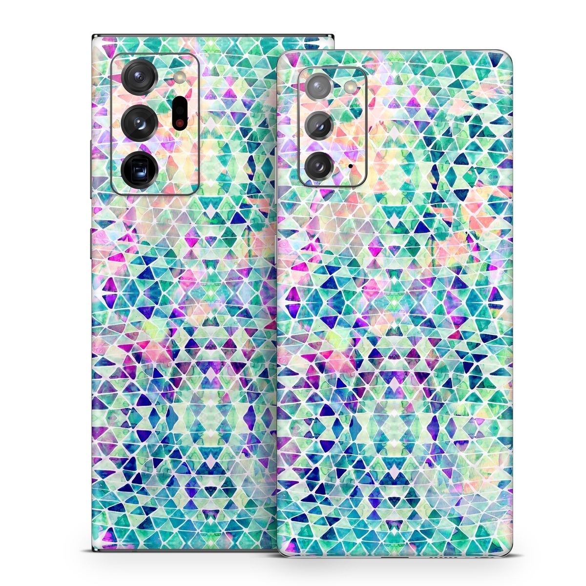 Samsung Galaxy Note 20 Series Skin design of Pattern, Aqua, Line, Teal, Purple, Turquoise, Design, with white, blue, purple, orange, green colors