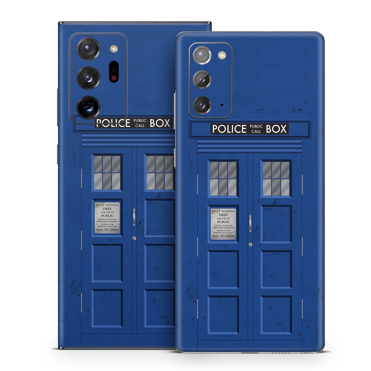 Samsung Galaxy Note 20 Series Skin design of Telephone Booth, Blue, Cobalt Blue, Door, Facade, Architecture, Electric Blue, Font, Real Estate, Window, Building, with blue, black, gray, white colors
