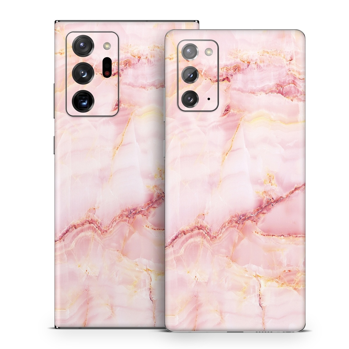 Samsung Galaxy Note 20 Series Skin design of Pink, Peach, with white, pink, red, yellow, orange colors