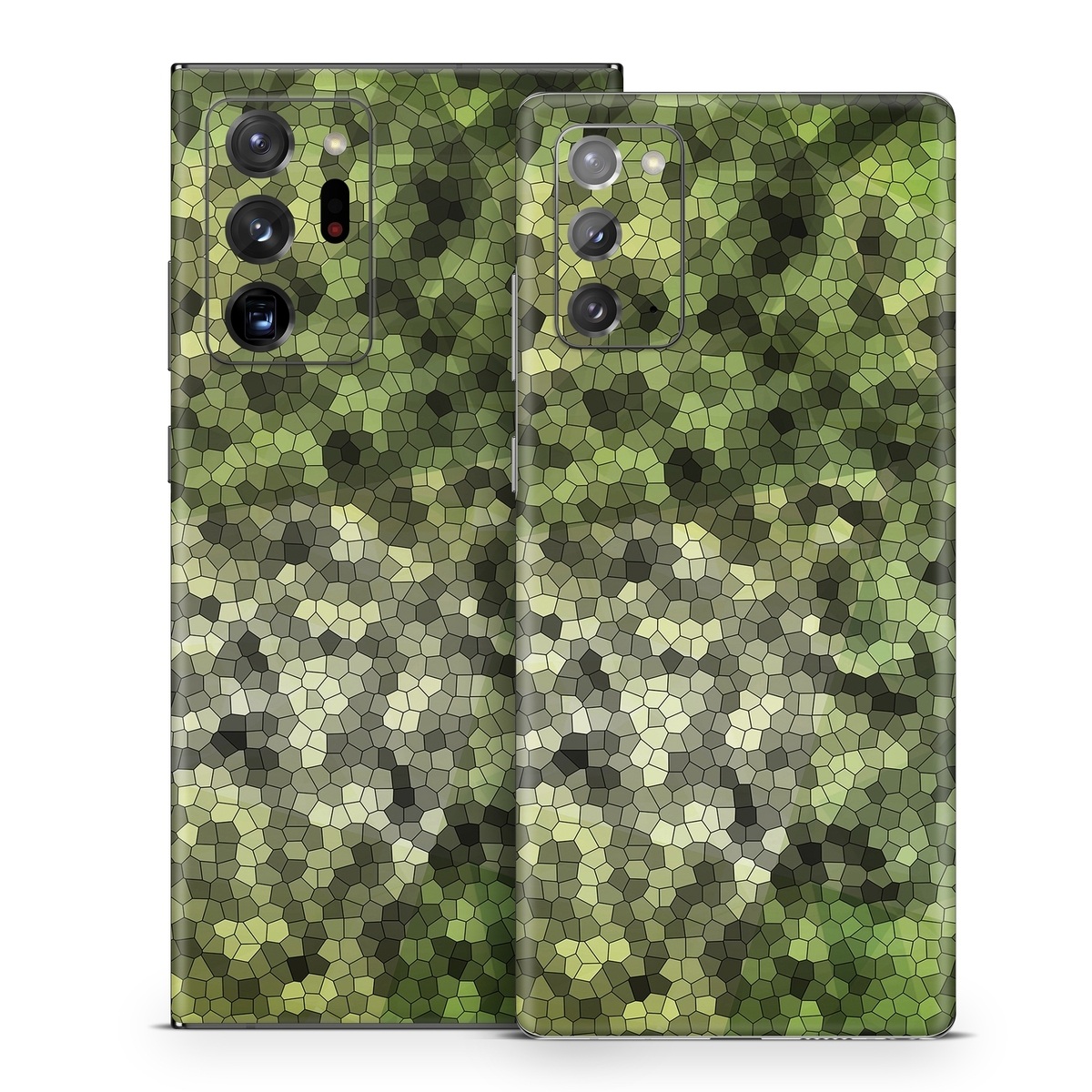 Samsung Galaxy Note 20 Series Skin design of Green, Grass, Leaf, Plant, Pattern, Groundcover, with black, white, green, gray colors