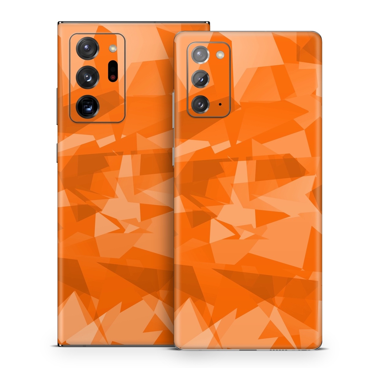 Samsung Galaxy Note 20 Series Skin design of Orange, Pattern, Peach, Line, Design, Triangle, with orange colors