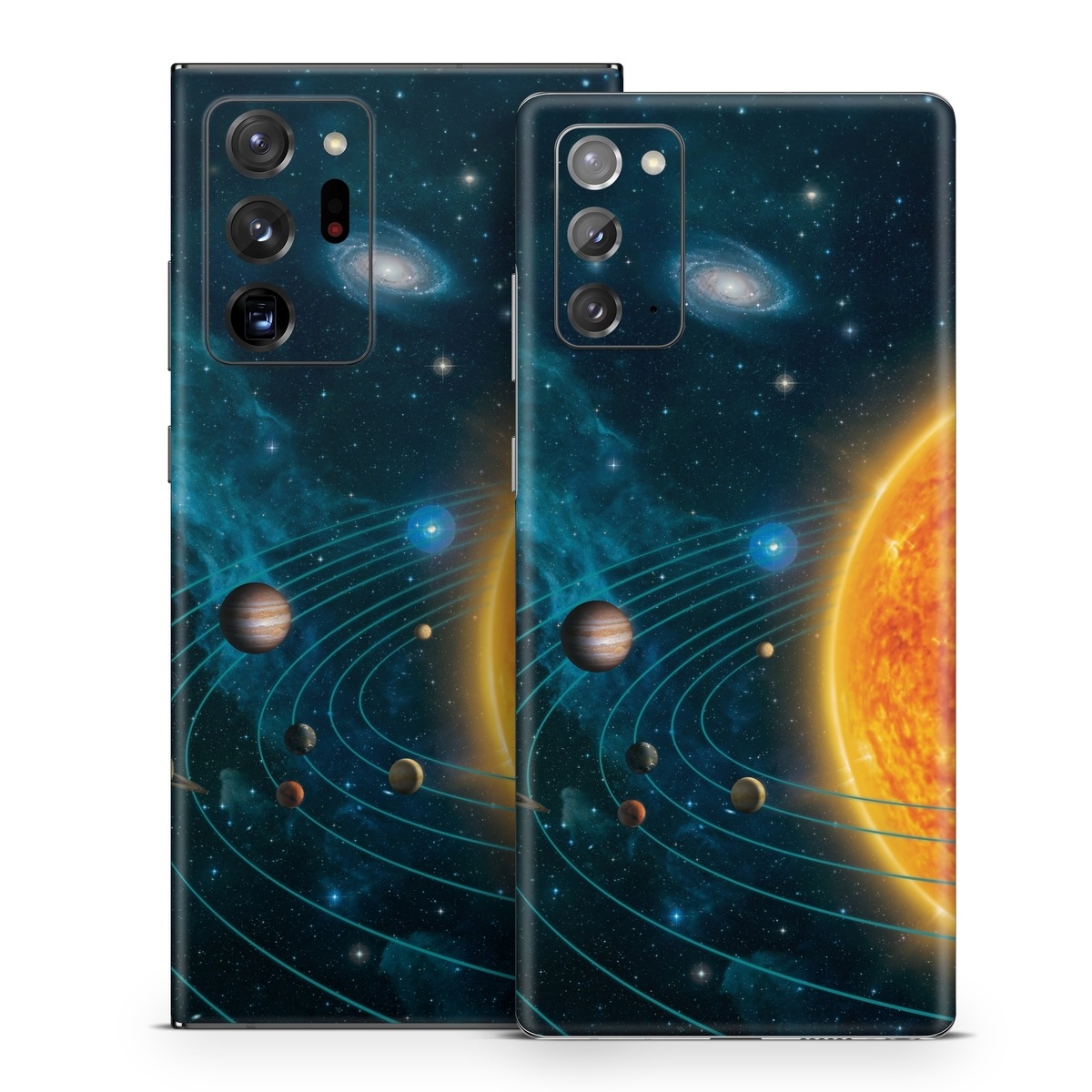 Samsung Galaxy Note 20 Series Skin design of Astronomical object, Universe, Outer space, Galaxy, Astronomy, Atmosphere, Space, Planet, Science, Sky, with red, yellow, black, blue, brown, white colors