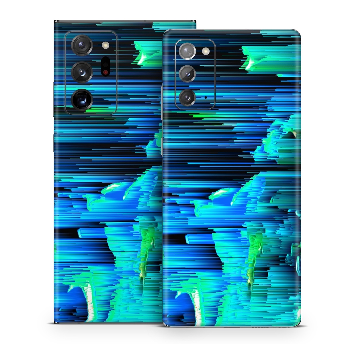 Samsung Galaxy Note 20 Series Skin design of Blue, Green, Turquoise, Light, Colorfulness, Electric blue, with blue, green, black, white colors