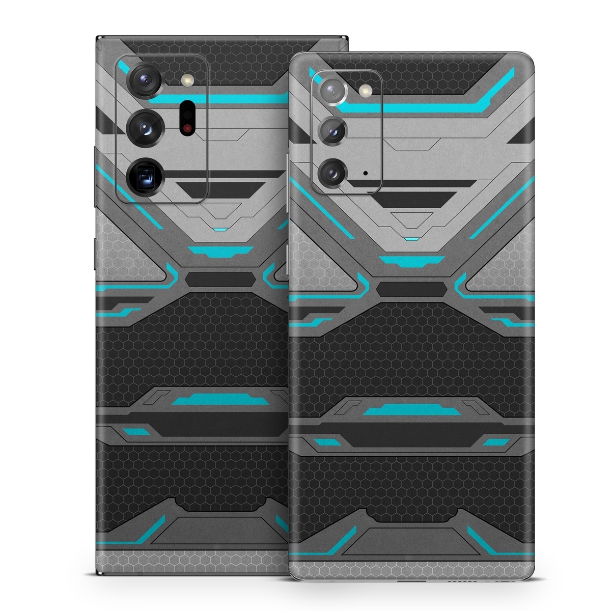 Samsung Galaxy Note 20 Series Skin design of Blue, Turquoise, Pattern, Teal, Symmetry, Design, Line, Automotive design, Font, with black, gray, blue colors