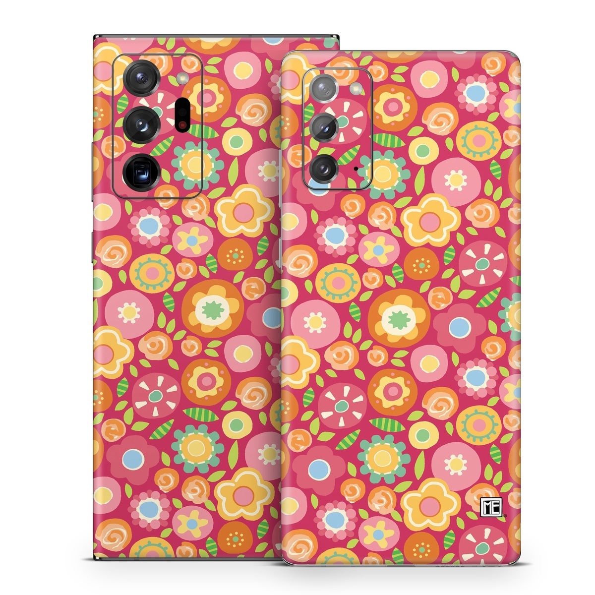 Samsung Galaxy Note 20 Series Skin design of Orange, Pattern, Design, Circle, with red, pink, green, gray, orange, purple colors