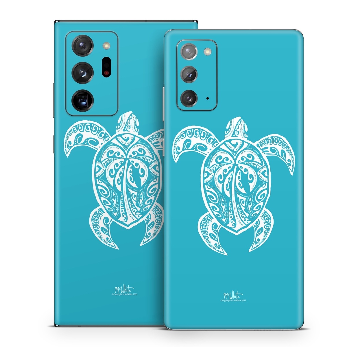Samsung Galaxy Note 20 Series Skin design of Sea turtle, Turtle, Green sea turtle, Reptile, Illustration, with blue, white colors