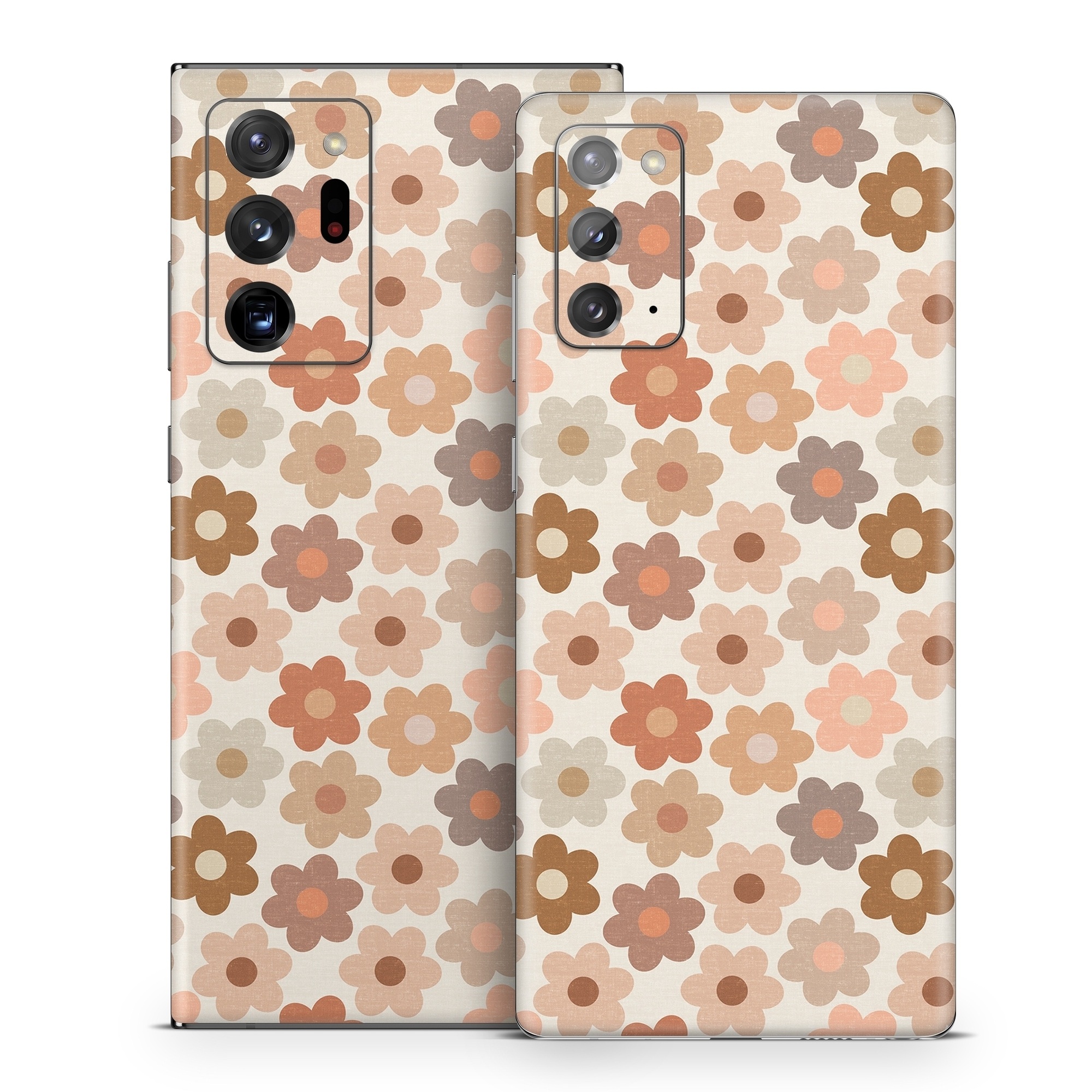 Samsung Galaxy Note 20 Series Skin design of Brown, Orange, Textile, Material property, Pattern, Circle, Symmetry, Font, Tints and shades, Peach, with white, brown, yellow, pink colors