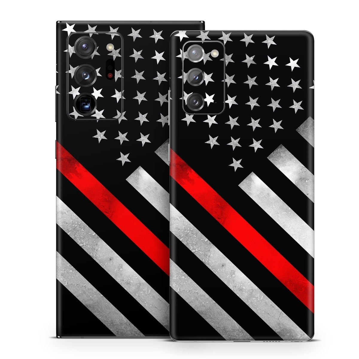 Samsung Galaxy Note 20 Series Skin design of Flag of the united states, Flag, Line, Black-and-white, Pattern, Flag Day (USA), Veterans day, Independence day, Memorial day, with black, white, gray, red colors