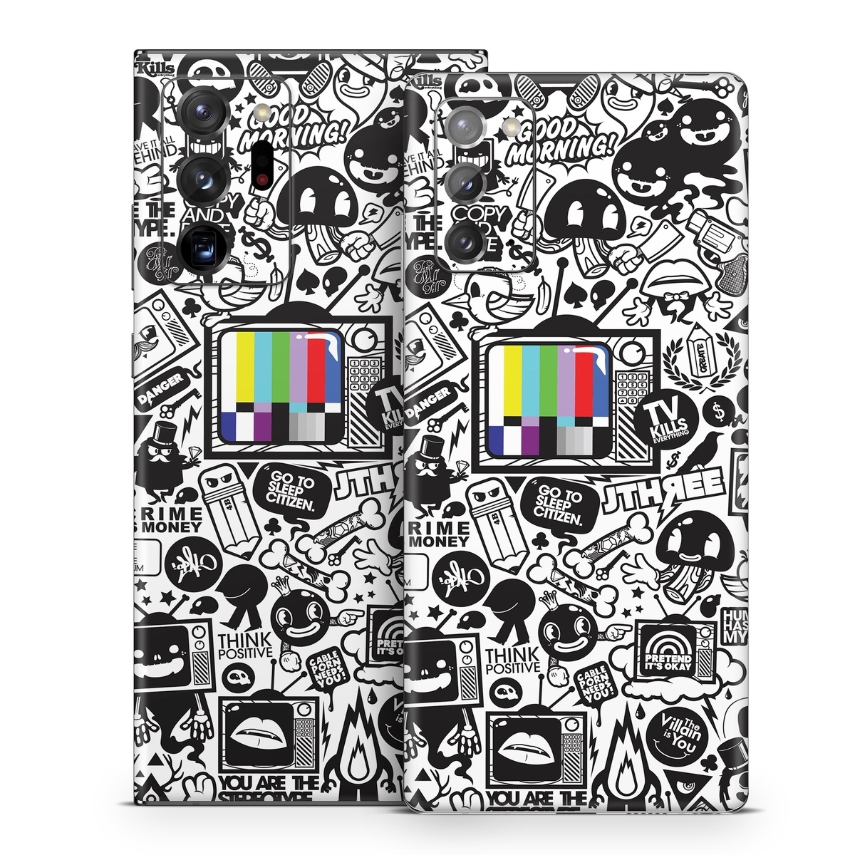 Samsung Galaxy Note 20 Series Skin design of Pattern, Drawing, Doodle, Design, Visual arts, Font, Black-and-white, Monochrome, Illustration, Art, with gray, black, white colors