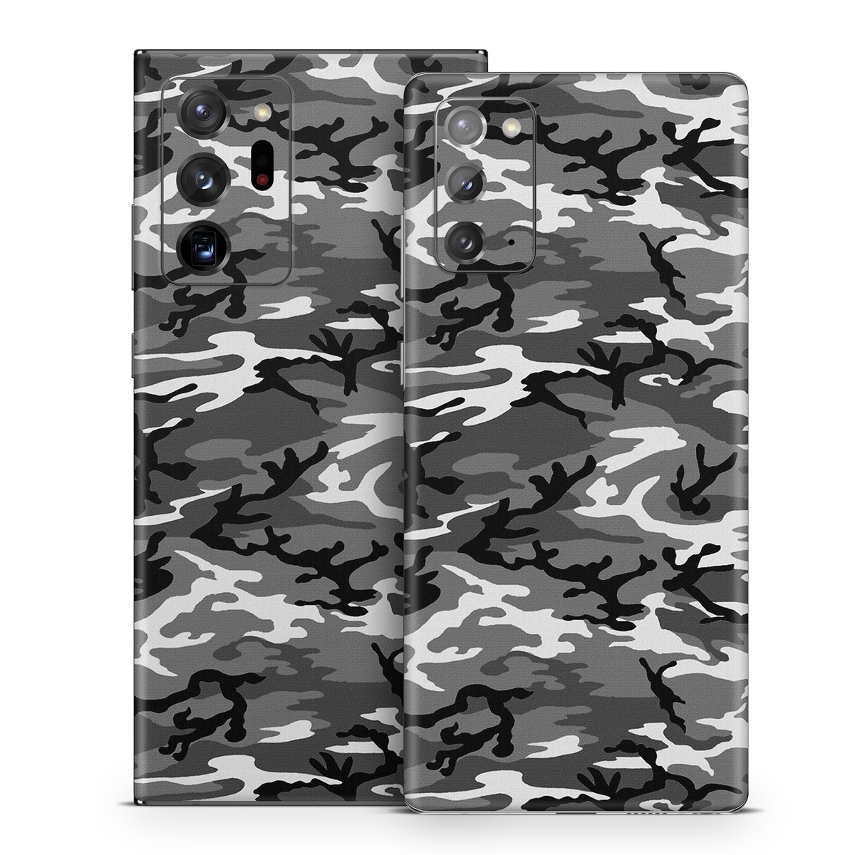 Samsung Galaxy Note 20 Series Skin design of Military camouflage, Pattern, Clothing, Camouflage, Uniform, Design, Textile, with black, gray colors