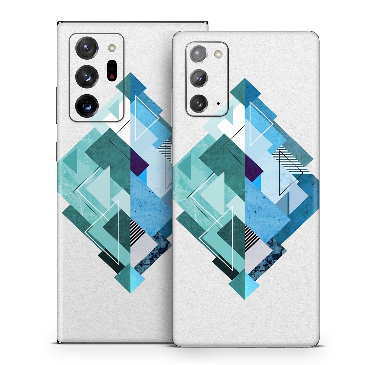 Samsung Galaxy Note 20 Series Skin design of Blue, Turquoise, Illustration, Graphic design, Design, Line, Logo, Triangle, Graphics, with gray, blue, purple colors