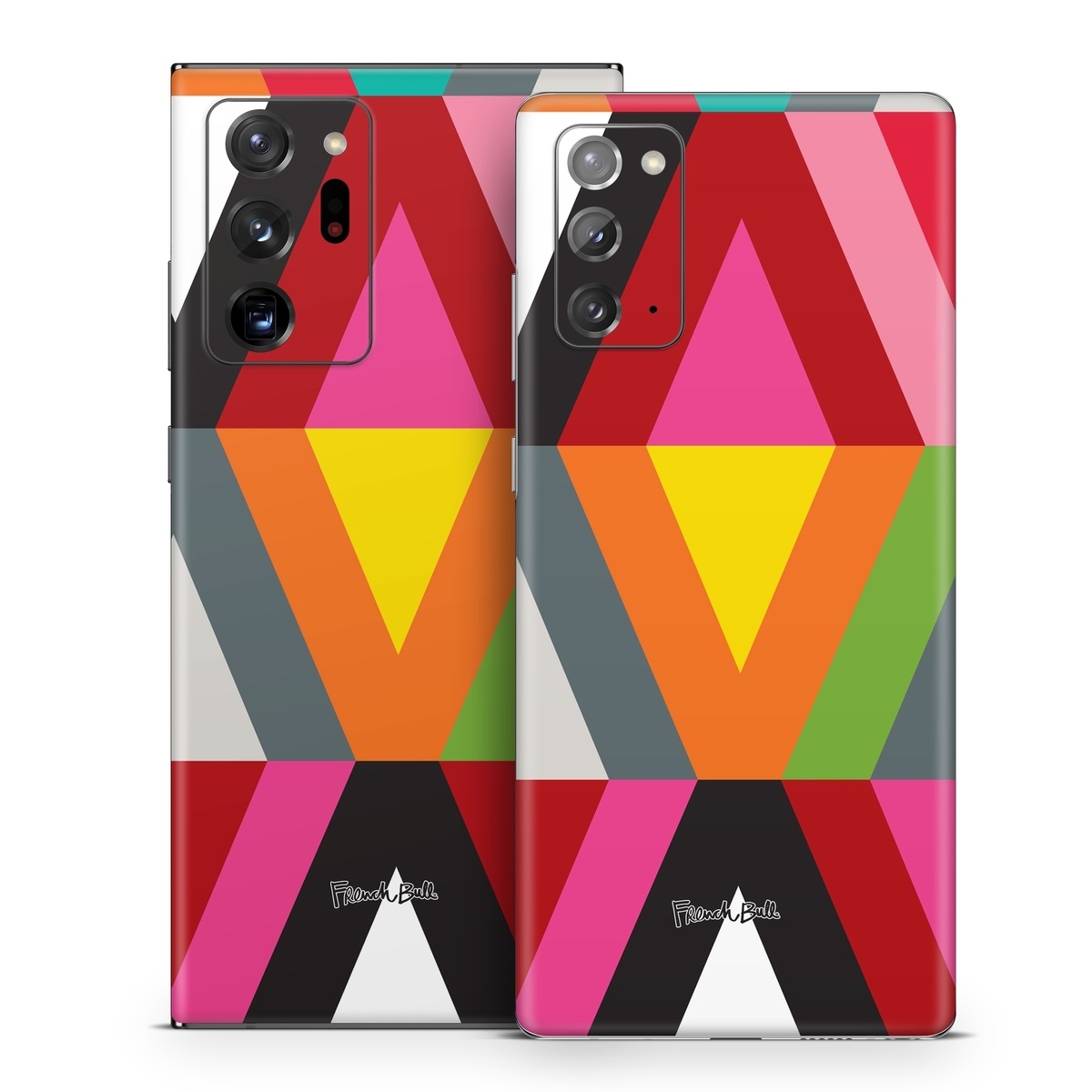 Samsung Galaxy Note 20 Series Skin design of Pattern, Orange, Yellow, Graphic design, Colorfulness, Line, Design, Symmetry, Triangle, Font, with black, white, red, orange, pink, blue, green, gray colors