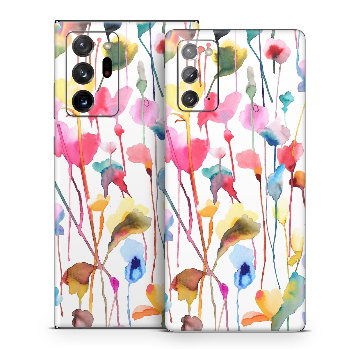 Samsung Galaxy Note 20 Series Skin design of Plant, Petal, Art, Font, Pattern, Automotive wheel system, Event, Visual arts, Party supply, Pole, with white, red, pink, yellow, orange, green, blue, purple colors