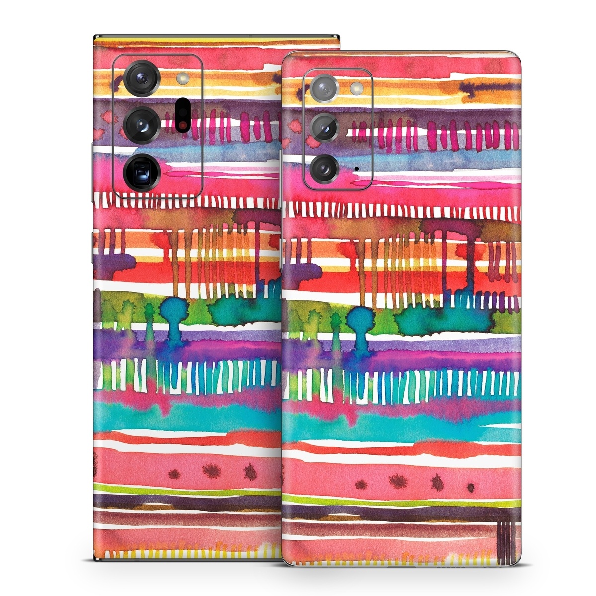 Samsung Galaxy Note 20 Series Skin design of Textile, Art, Magenta, Hair accessory, with white, red, orange, yellow, green, blue, purple, brown, pink colors