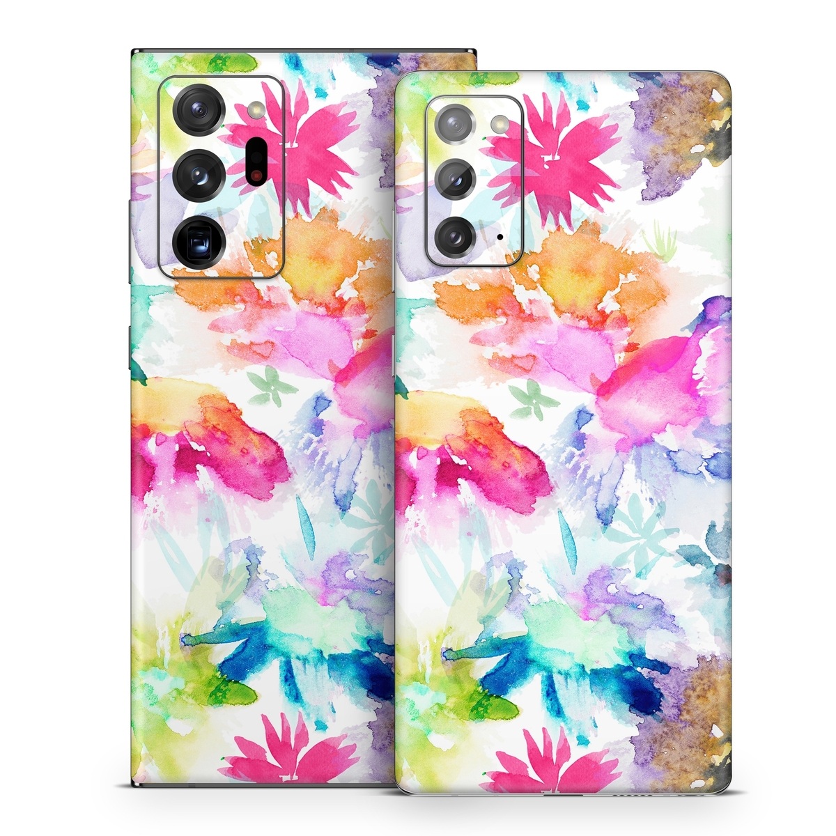 Samsung Galaxy Note 20 Series Skin design of Art paint, Botany, Paint, Petal, Painting, Creative arts, Art, Line, Material property, Pattern, with white, blue, green, red, pink, purple, yellow colors