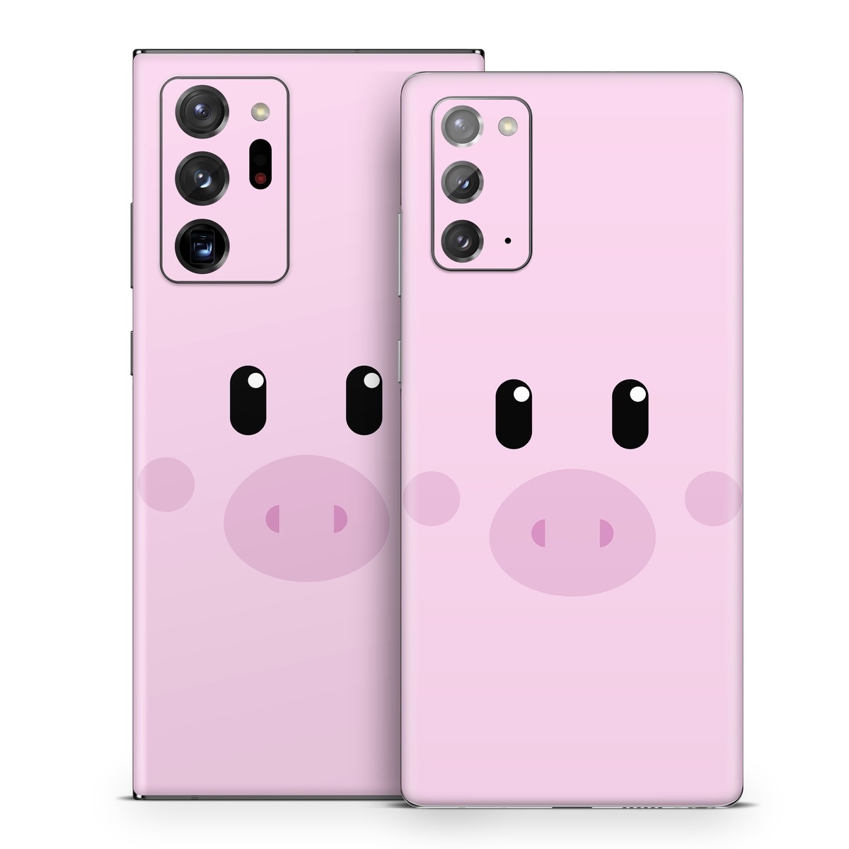 Samsung Galaxy Note 20 Series Skin design of Pink, Cartoon, Violet, Nose, Purple, Snout, Suidae, Material property, Illustration, Animation, with pink, black, white colors