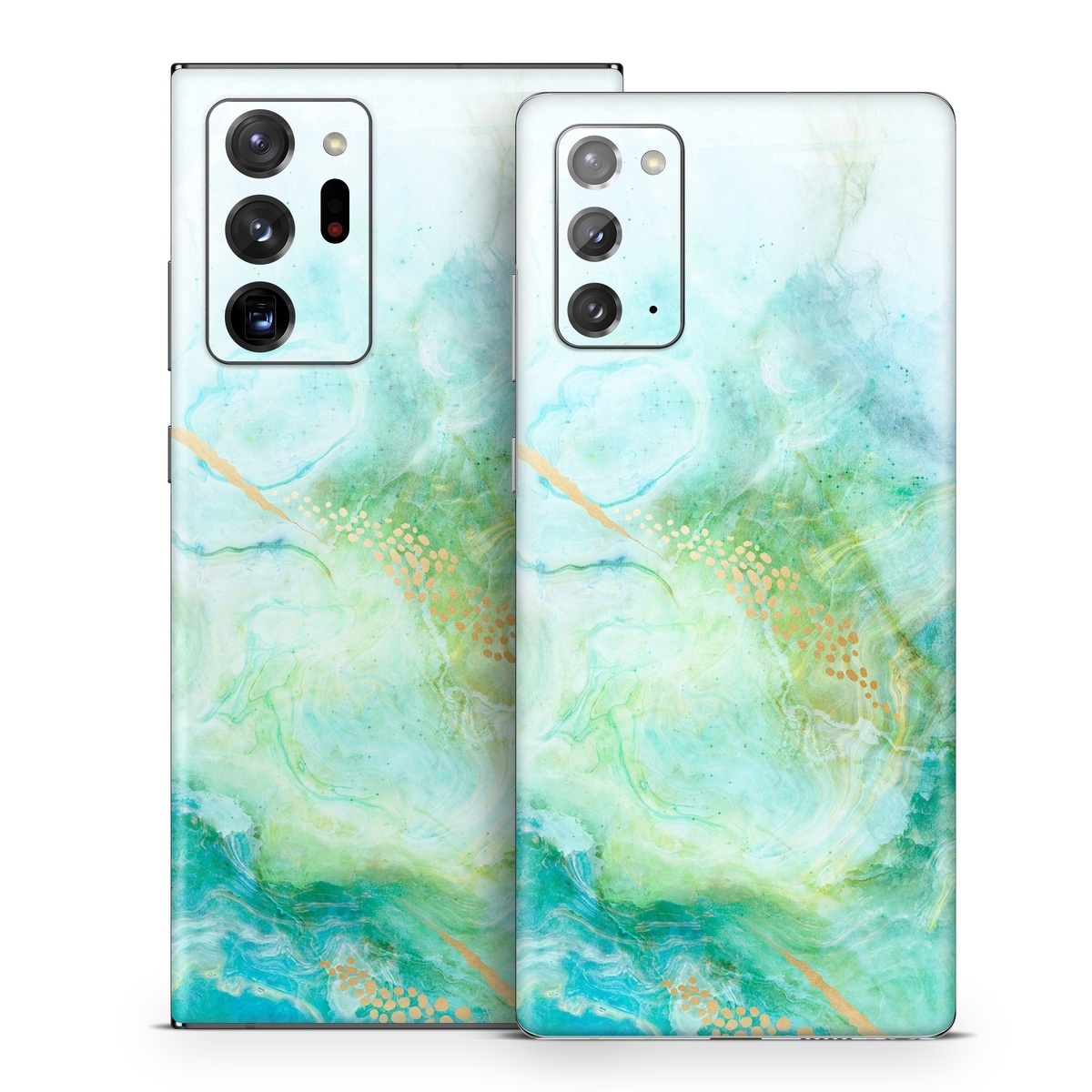 Samsung Galaxy Note 20 Series Skin design of Blue, Watercolor paint, Aqua, Line, Sky, Design, Pattern, Art, Illustration, with blue, yellow, orange colors
