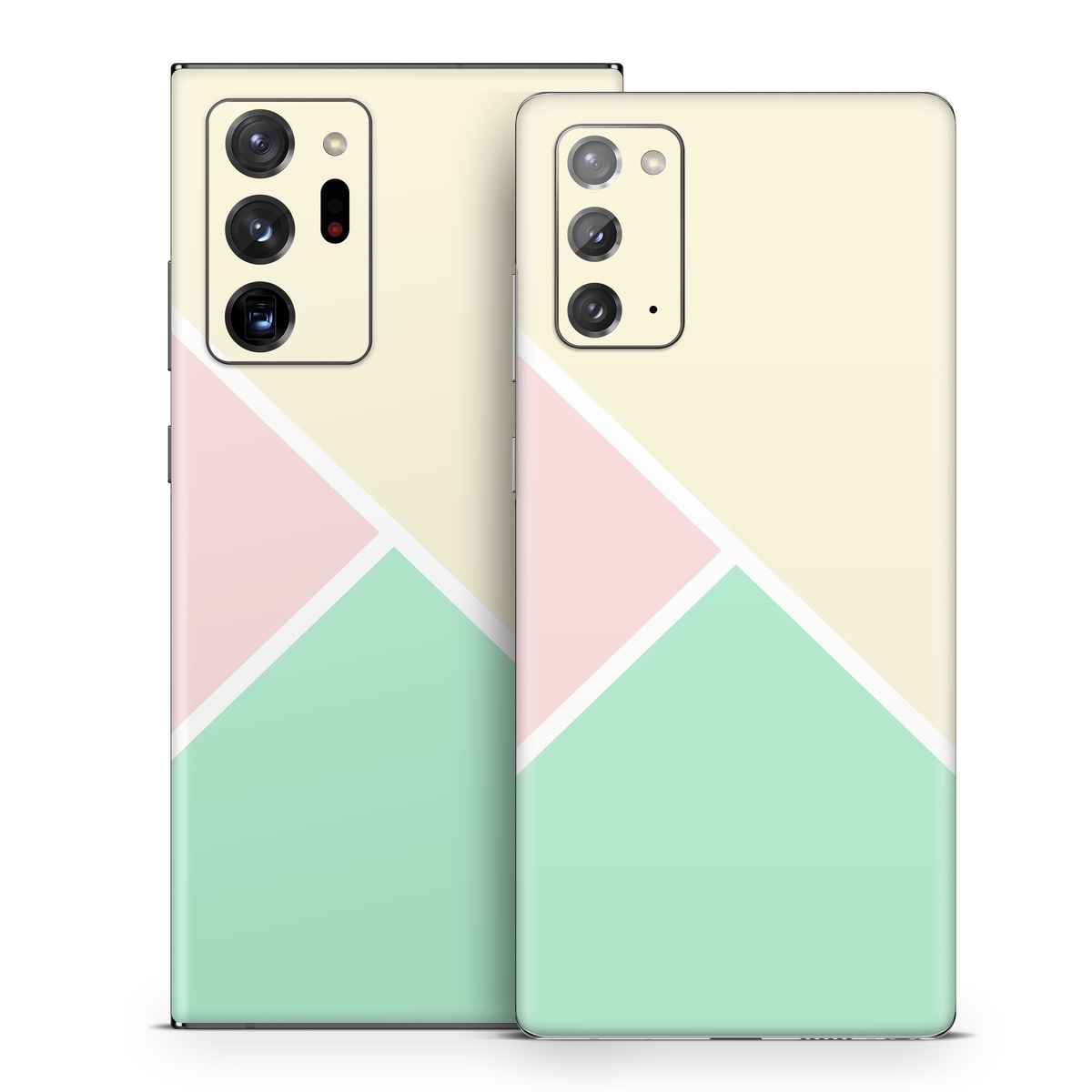 Samsung Galaxy Note 20 Series Skin design of Green, Aqua, Turquoise, Blue, Pink, Yellow, Line, Teal, Pattern, Design, with yellow, pink, green colors