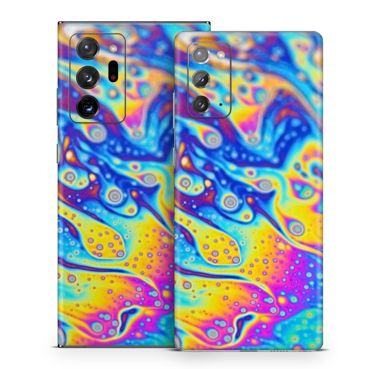 Samsung Galaxy Note 20 Series Skin design of Psychedelic art, Blue, Pattern, Art, Visual arts, Water, Organism, Colorfulness, Design, Textile, with gray, blue, orange, purple, green colors