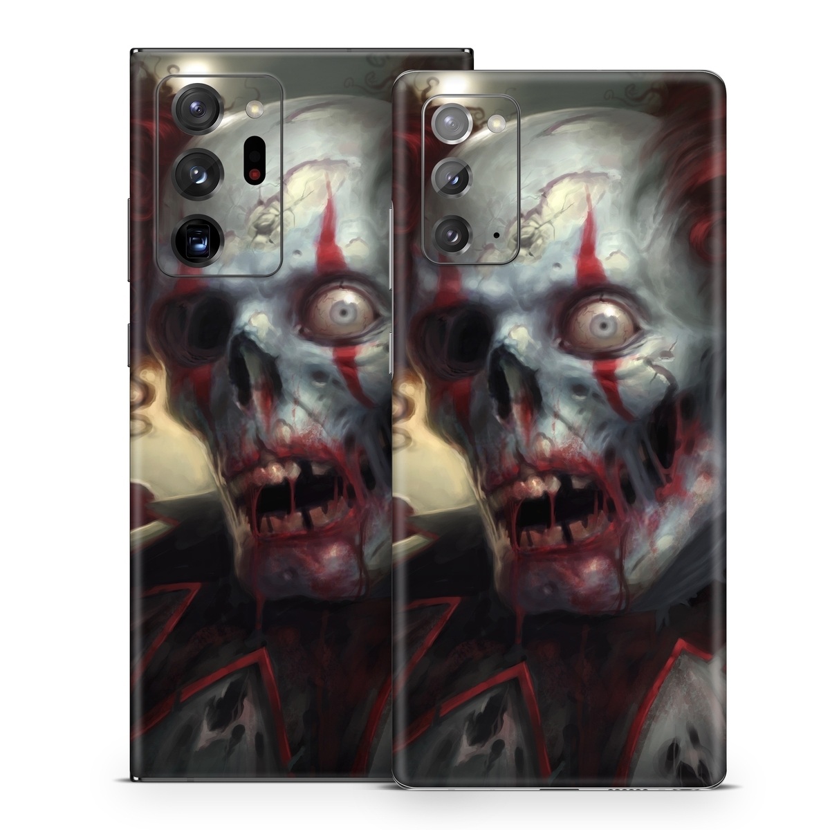 Samsung Galaxy Note 20 Series Skin design of Illustration, Fictional character, Fiction, Supervillain, Demon, Art, Zombie, Ghost, Supernatural creature, Flesh, with black, gray, green, red colors