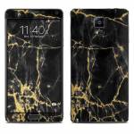 Black Gold Marble Galaxy Note 4 Skin