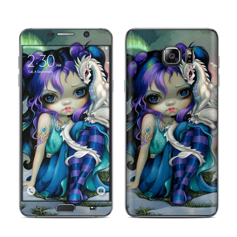 Samsung Galaxy Note 5 Skin design of Illustration, Fictional character, Cg artwork, Art, Mythology, Anime, Mythical creature, with green, blue, purple, yellow, red, white colors