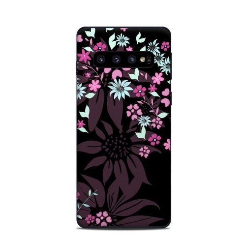 Dark Flowers Samsung Galaxy S10 Skin