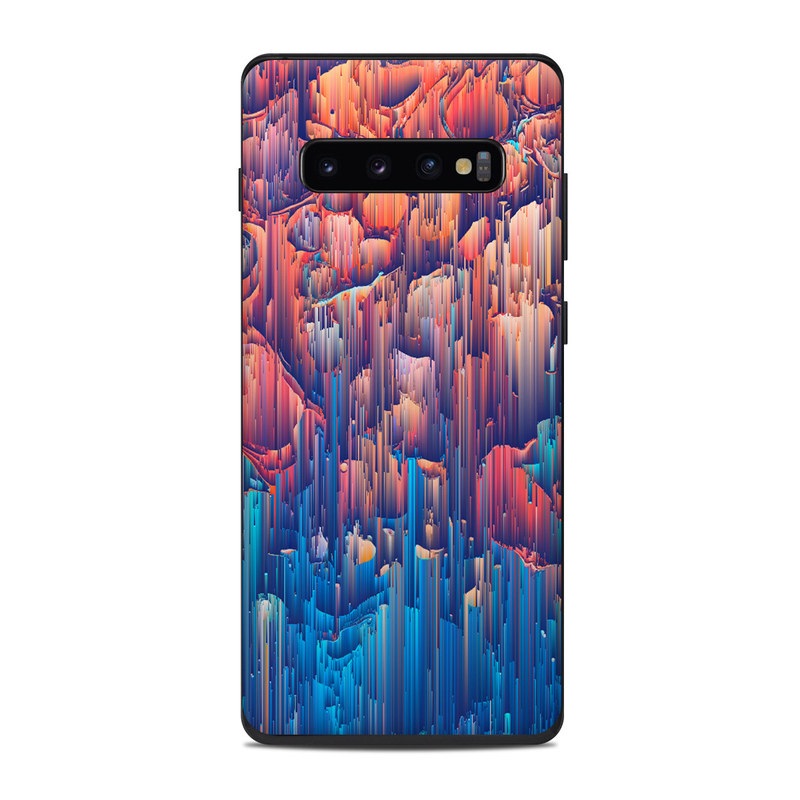 Samsung Galaxy S10 Plus Skin design of Blue, Turquoise, Formation, Sky, Design, City, Geology, Photography, Stock photography, Landscape, with blue, yellow, orange, red, pink colors