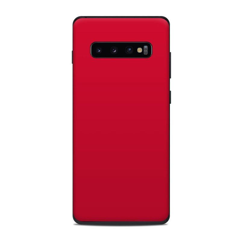 Samsung Galaxy S10 Plus Skin design of Red, Pink, Maroon, Purple, Orange, Violet, Magenta, Material property, Font, Peach with red colors