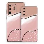 Abstract Pink and Brown Samsung Galaxy S20 Series Skin