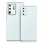 Checker Light Blue Samsung Galaxy S20 Series Skin