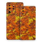 Digital Orange Camo Samsung Galaxy S20 Series Skin