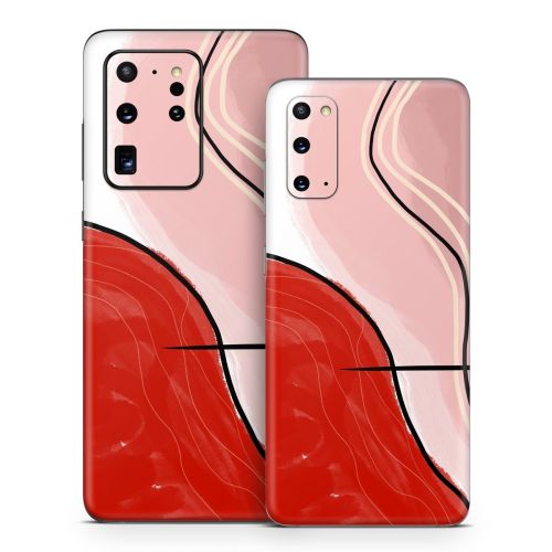Abstract Red Samsung Galaxy S20 Series Skin