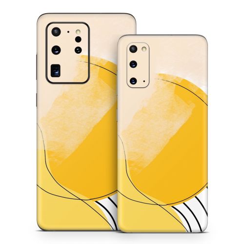 Abstract Yellow Samsung Galaxy S20 Series Skin