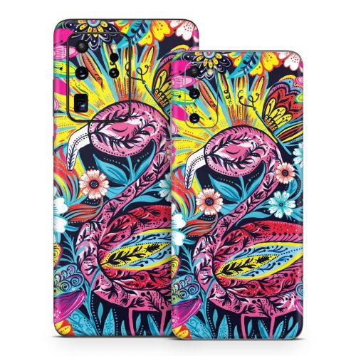 Flashy Flamingo Samsung Galaxy S20 Series Skin
