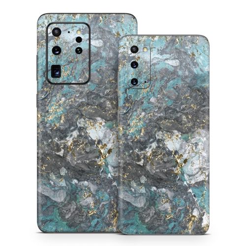 Gilded Glacier Marble Samsung Galaxy S20 Series Skin