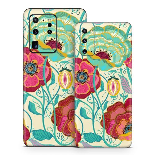 Golden Flowers Samsung Galaxy S20 Series Skin