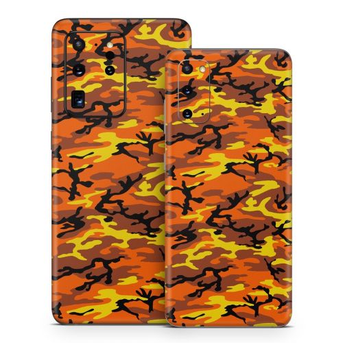 Orange Camo Samsung Galaxy S20 Series Skin