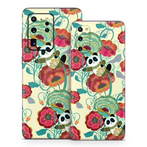 Panda Flowers Samsung Galaxy S20 Series Skin