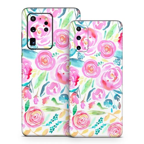 Watercolor Roses Samsung Galaxy S20 Series Skin