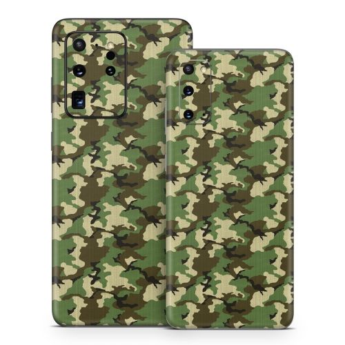 Woodland Camo Samsung Galaxy S20 Series Skin