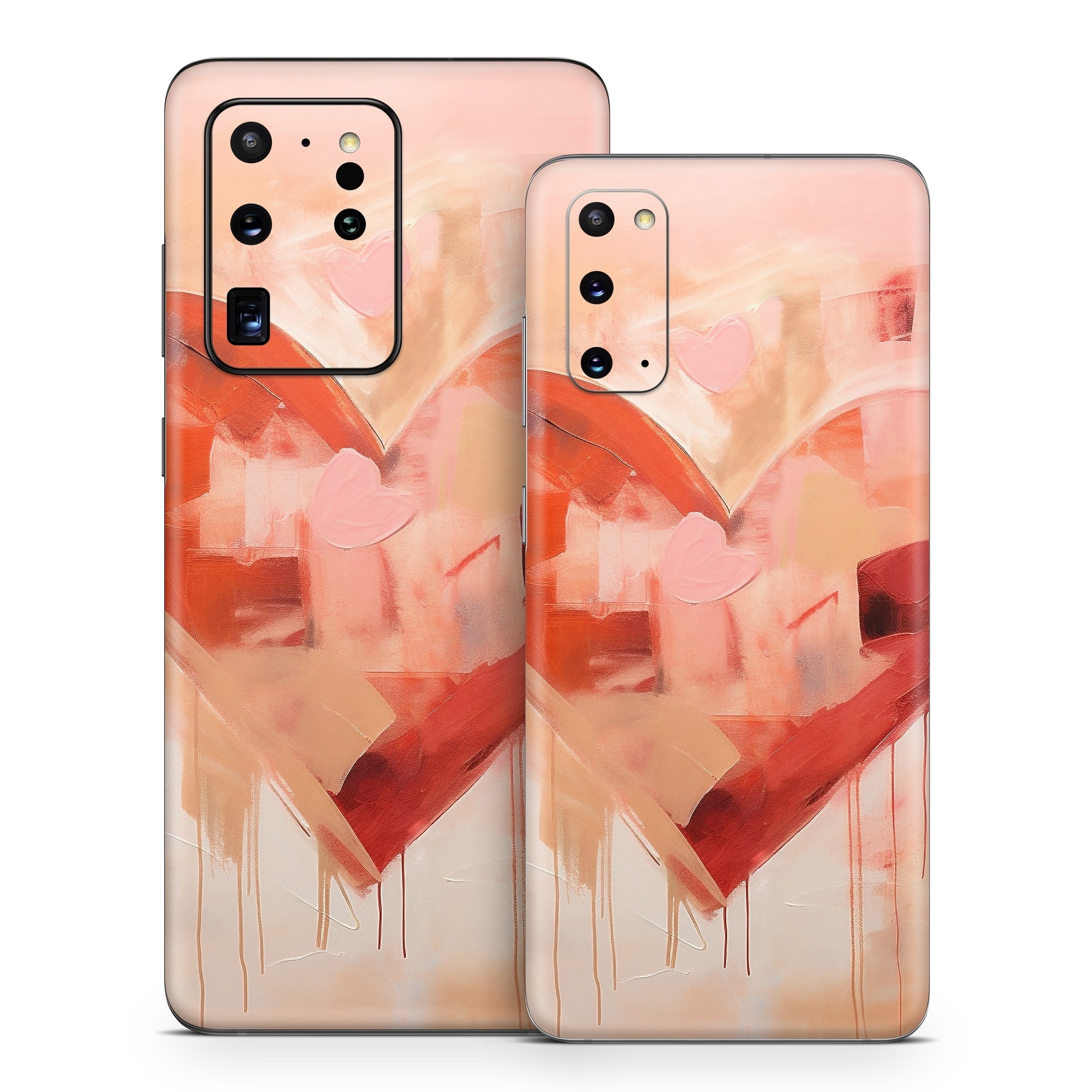 Samsung Galaxy S20 Series Skin design of Paint, Art paint, Orange, Art, Font, Red, Painting, Tints and shades, Creative arts, Petal, with red, yellow, orange, pink, black, white colors