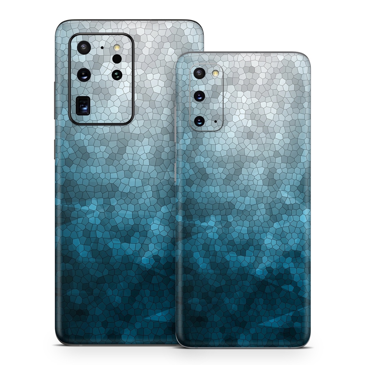 Samsung Galaxy S20 Series Skin design of Blue, Aqua, Turquoise, Green, Water, Teal, Sky, Azure, Pattern, Atmosphere, with blue, white, gray colors